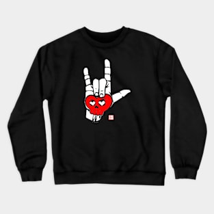 HeartSkulls™️ I Love You in ASL Crewneck Sweatshirt